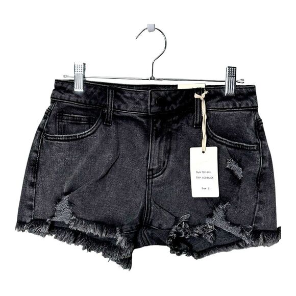 NWT LTJ Letter to Juliet acid black size small denim shorts - Picture 1 of 9